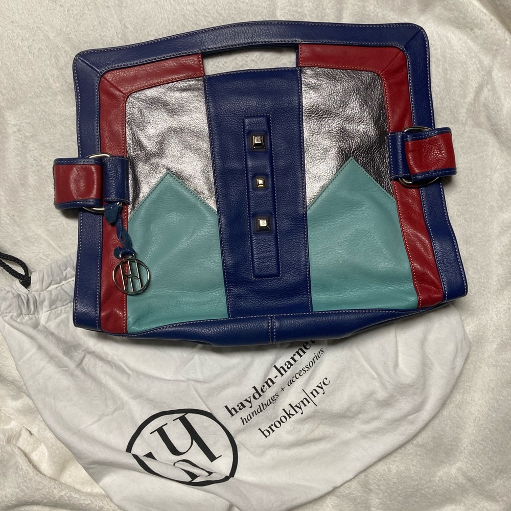 Original Hayden-Harnett large handle clutch.